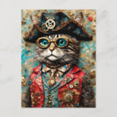 Eine Piratenkatze Postkarte (Vorderseite)