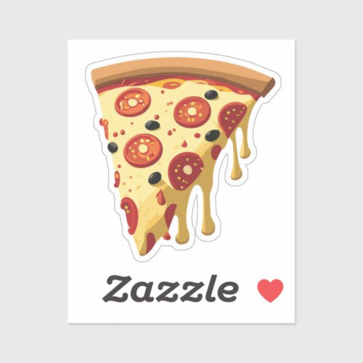 Eine Pizza der Cheesy Peperoni Aufkleber (Blatt)