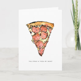 Eine Pizza-Grußkarte meines Herzens Feiertagskarte