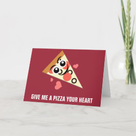 Eine Pizza Ihr Herz Feiertagskarte