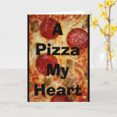 Eine Pizza mein Herz gehört Ihnen! Karte (Gelbe Blume)