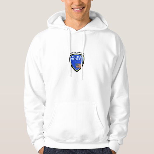 Eine Polizei, die stolz dient Hoodie (Vorderseite)