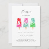 Eine Popsiale erste Geburtstagsparty Einladung (Vorderseite)