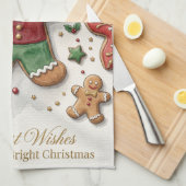Eine Portion Weihnachtsfreude Geschirrtuch (Viertel Falte)