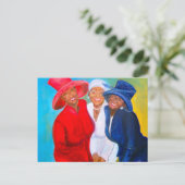 Eine Pose treffen Postkarte (Stehend Vorderseite)