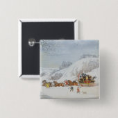 Eine Post im tiefen Schnee Button (Vorne & Hinten)
