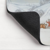 Eine Post im tiefen Schnee Mousepad (Ecke)