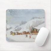 Eine Post im tiefen Schnee Mousepad (Mit Mouse)