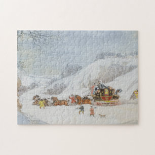 Eine Post im tiefen Schnee Puzzle