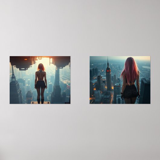 Eine Postkarte aus der Zukunft Bilderwand Sets (Vorderseite)