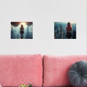 Eine Postkarte aus der Zukunft Bilderwand Sets (Wohnzimmer)