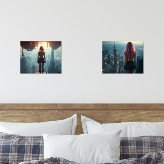Eine Postkarte aus der Zukunft Bilderwand Sets (Schlafzimmer)