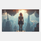 Eine Postkarte aus der Zukunft Rechteckiger Aufkleber (Vorderseite)