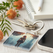 Eine Postkarte aus der Zukunft Schlüsselanhänger (Vorderseite rechts)