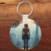 Eine Postkarte aus der Zukunft Schlüsselanhänger (Vorderseite)