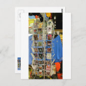 Eine Postkarte eines Racks von Postkarten (Vorne/Hinten)