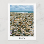 Eine Postkarte eines Strandes in Florida, USA mit (Vorderseite)