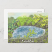 Eine Postkarte für einen ruhigen Teich (Vorne/Hinten)