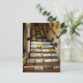 Eine Postkarte mit Tellern. (Stehend Vorderseite)