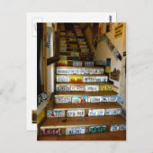 Eine Postkarte mit Tellern. (Vorne/Hinten)