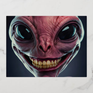 Eine Postkarte mit Weltraumthema.