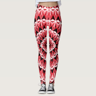Eine Prägung der roten "Ratti_Creative_Arts" Legg Leggings