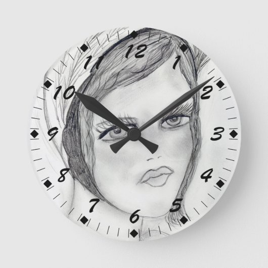 Eine Prallplatte Runde Wanduhr (Vorderseite)