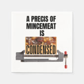 Eine Präzision von Mincemeat ist kondensiert Serviette (Vorderseite)