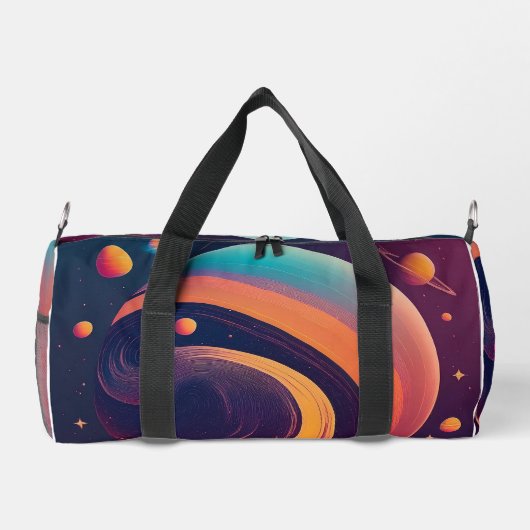 Eine Print Cut Sew Bag mit einem dynamischen kosmi Duffle Bag (Rückseite)
