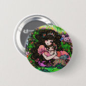 "Eine Prinzessin ist geborene" Fantasie-Baby-Kunst Button (Vorne & Hinten)