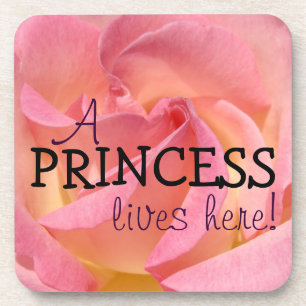 EINE PRINZESSIN lebt hier! Geschenke rosa Untersetzer