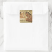 Eine Prinzessin und ihr Diener Quadratischer Aufkleber (Tasche)