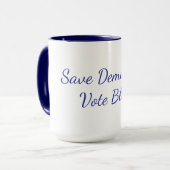 eine pro-Demokratie-Kaffeetasse Tasse (Vorderseite Links)