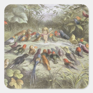 Eine Probe in Fairy Land, Abbildung von "In F Quadratischer Aufkleber