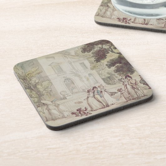 Eine Promenade Sonntag Nachmittag Getränkeuntersetzer (Linke Seite)