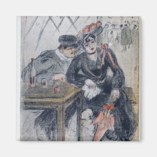 Eine Prostituierte und ihr Mandant Magnet