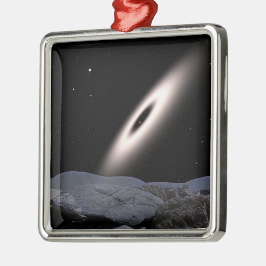 Eine proteoplanetäre Scheibe Silbernes Ornament (Links)