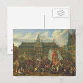 Eine Prozession in Antwerpen, 1697 Postkarte (Vorne/Hinten)