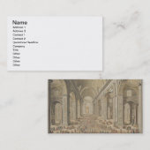 Eine Prozession in St Peter, Rom (w/c über einer Visitenkarte (Vorne/Hinten)