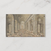 Eine Prozession in St Peter, Rom (w/c über einer Visitenkarte (Rückseite)