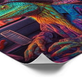 Eine psychedelische Eidechse in einem Fahrzeug Poster (Ecke)