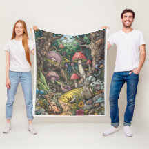 Eine psychedelische Wald-Flanelldecke