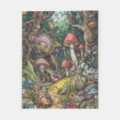Eine psychedelische Wald-Flanelldecke Fleecedecke (Vorderseite)