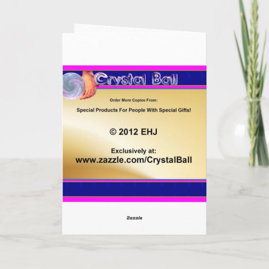 "Eine psychische Lesung für Sie" Gruß-Karte Karte (Rückseite)