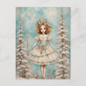 Eine Puppe im Wald Postkarte (Vorderseite)