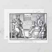Eine puritanische Familie Postkarte (Vorne/Hinten)