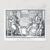 Eine puritanische Familie Postkarte (Vorderseite)