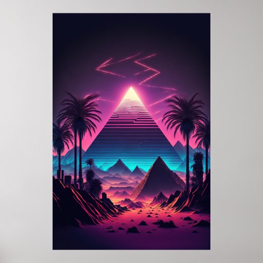 Eine Pyramide im Neon Sands Poster (Vorne)
