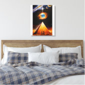 Eine Pyramide unter dem kosmischen Auge eines gute Leinwanddruck (Insitu (Schlafzimmer))