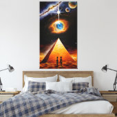 Eine Pyramide unter dem kosmischen Auge eines gute Leinwanddruck (Insitu (Schlafzimmer))